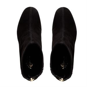 Carl Scarpa Emerald Italian Suede Ankle Black Boots